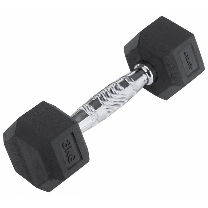 Гантель гексагональная STARFIT DB-301  3 кг, обрезиненная, черный