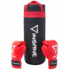 Набор для бокса INSANE FIGHT, черный/красный, 45х20 см, 2,3 кг, 6 oz