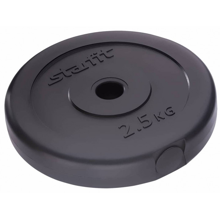 Диск пластиковый STARFIT BB-203  2,5 кг, d=26 мм, черный