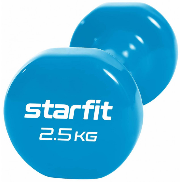 Гантель виниловая STARFIT Core DB-101 2,5 кг, синий