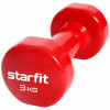 Гантель виниловая STARFIT Core DB-101 3 кг, красный (пара)