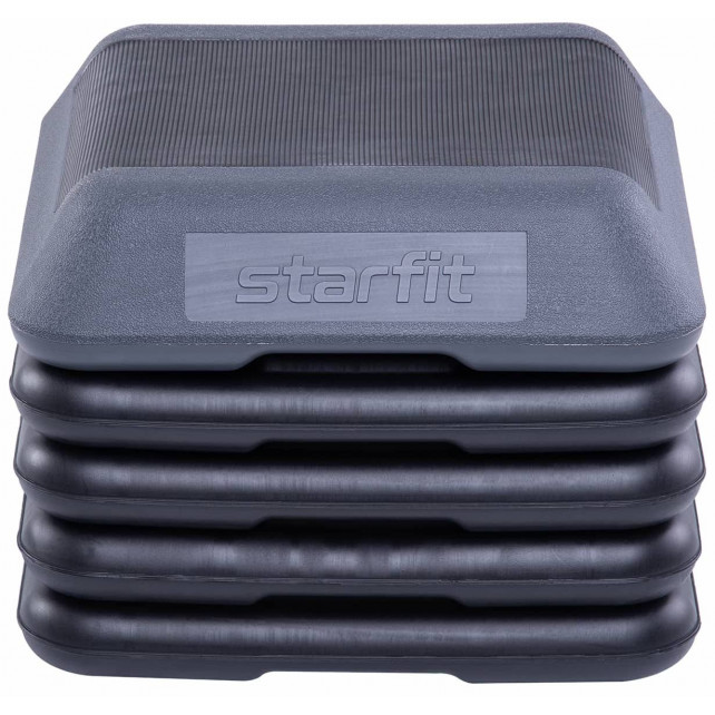 Степ-платформа STARFIT SP-401 40 х 40 х 30 см, 5-ти уровневая, квадратная, с обрезиненным покрытием