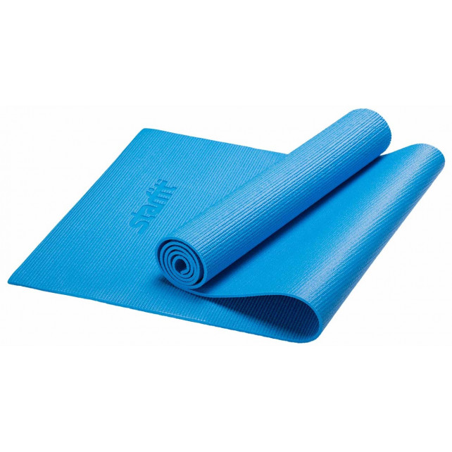 Коврик для йоги STARFIT FM-101 PVC 173x61x0,6 см, синий
