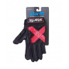 Перчатки для фитнеса Starfit WG-104, с пальцами, черный/красный (M)