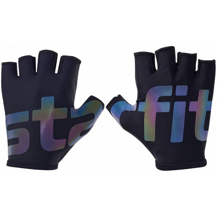 Перчатки для фитнеса Starfit WG-102, черный/светоотражающий (L)