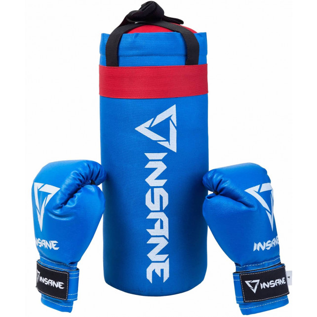 Набор для бокса INSANE FIGHT, синий, 39х16 см, 1,7 кг, 4 oz