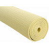Коврик для йоги и фитнеса STARFIT FM-101 PVC, 0,6 см, 173x61 см, желтый пастель