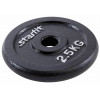 Диск чугунный STARFIT BB-204  2,5 кг, d=26 мм, черный