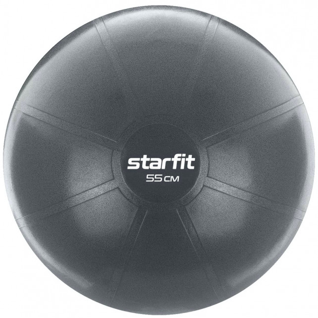 Фитбол высокой плотности STARFIT Pro GB-107 55 см, 1100 гр, антивзрыв, серый