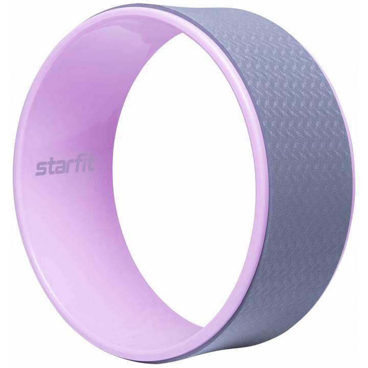 Колесо для йоги STARFIT Core YW-101 32 см, розовый пастель/серый