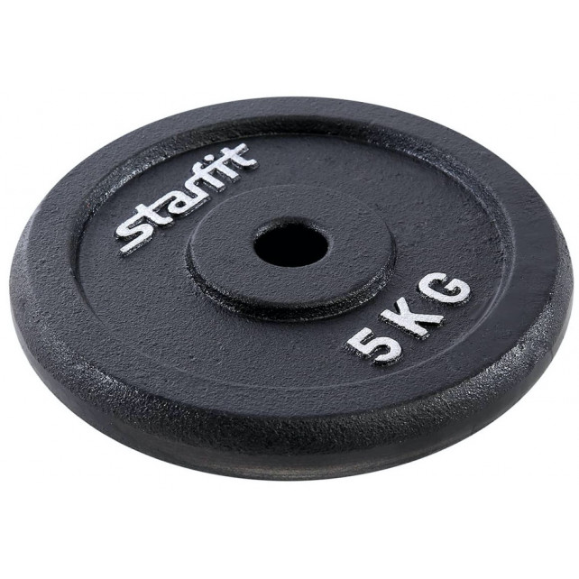 Диск чугунный STARFIT Core BB-204 5 кг, d=26 мм, черный