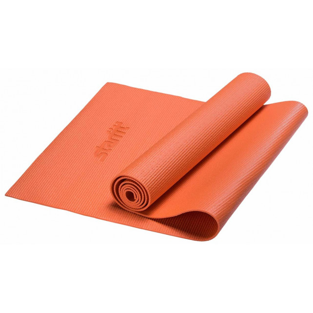 Коврик для йоги STARFIT FM-101 PVC 173x61x0,4 см, оранжевый