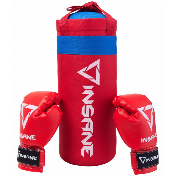 Набор для бокса INSANE FIGHT, красный, 39х16 см, 1,7 кг, 4 oz
