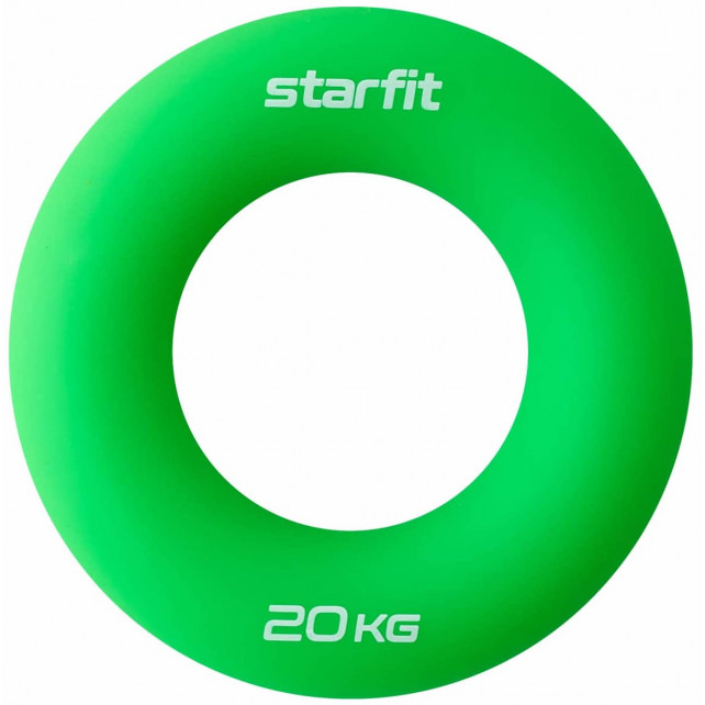 Эспандер кистевой STARFIT ES-404 кольцо, силикогель, d=8,8 см, 20 кг, зеленый