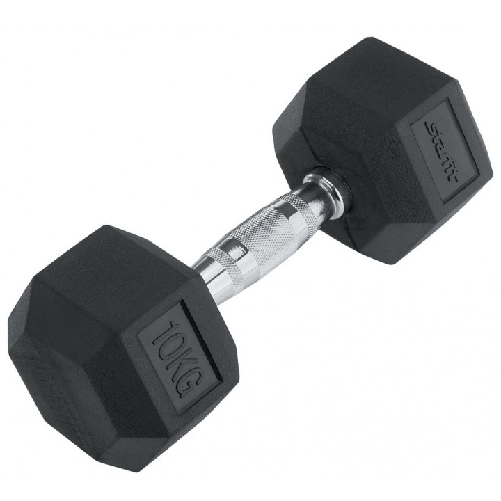 Гантель гексагональная STARFIT DB-301 10 кг, обрезиненная, черный