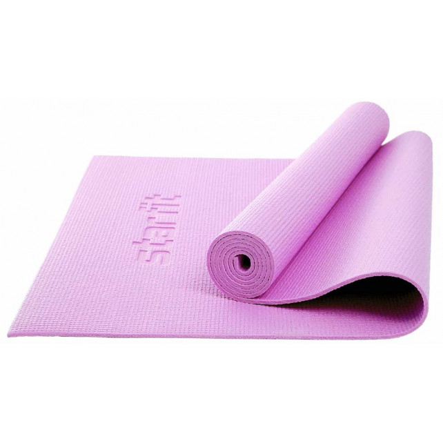Коврик для йоги и фитнеса STARFIT Core FM-101 PVC, 0,8 см, 173x61 см, розовый пастель