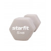 Гантель неопреновая STARFIT DB-201 5 кг, тепло-серый пастель (пара)