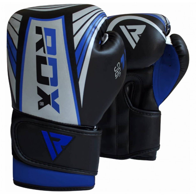 Перчатки боксерские RDX KIDS JBG-1U SILVER/BLUE JBG-1U-6oz, 6 oz, детские